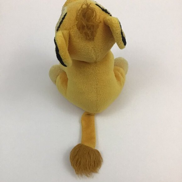 Disney Lion King Simba Lion Cub Plush Sitting Embroidered Eyes Preowned - Picture 3 of 6
